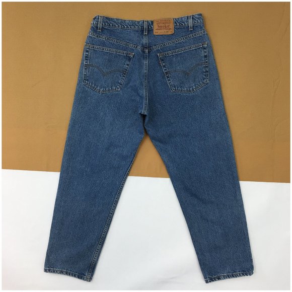 Vintage Levis 550‎ Mens Denim Jeans Relaxed Fit Size 36x30 Blue Wash Pants USA - Picture 4 of 9